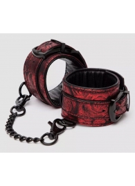 Красно-черные наручники Reversible Faux Leather Wrist Cuffs - Fifty Shades of Grey - купить с доставкой в Смоленске