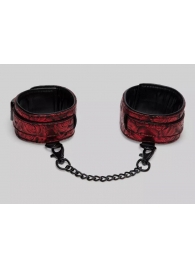 Красно-черные оковы Reversible Faux Leather Ankle Cuffs - Fifty Shades of Grey - купить с доставкой в Смоленске
