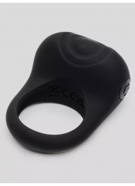 Черное эрекционное виброкольцо Sensation Rechargeable Vibrating Love Ring - Fifty Shades of Grey - в Смоленске купить с доставкой