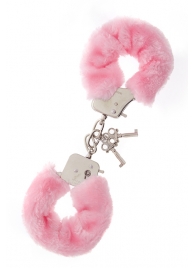 Металлические наручники с розовой меховой опушкой METAL HANDCUFF WITH PLUSH PINK - Dream Toys - купить с доставкой в Смоленске