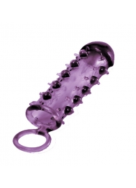 Закрытая фиолетовая насадка с пупырышками SAMURAI PENIS SLEEVE PURPLE - 14,5 см. - NMC - в Смоленске купить с доставкой