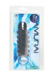 Дымчатая стимулирующая насадка с закрытой головкой SAMURAI PENIS SLEEVE BLACK - 14,5 см. - NMC - в Смоленске купить с доставкой