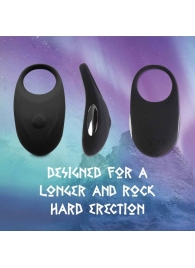Черное эрекционное виброкольцо Thor Cockring - FeelzToys - в Смоленске купить с доставкой