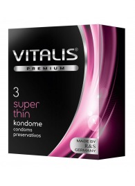 Ультратонкие презервативы VITALIS PREMIUM super thin - 3 шт. - Vitalis - купить с доставкой в Смоленске