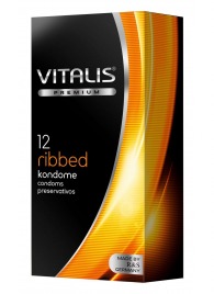 Ребристые презервативы VITALIS PREMIUM ribbed - 12 шт. - Vitalis - купить с доставкой в Смоленске