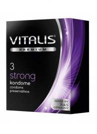Презервативы с утолщенной стенкой VITALIS PREMIUM strong - 3 шт. - Vitalis - купить с доставкой в Смоленске