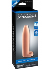 Насадка-расширитель с кольцом для подхвата мошонки Real Feel Enhancer - 14 см. - Pipedream - в Смоленске купить с доставкой