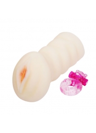 Мастурбатор-вагина с вибрацией от съёмного кольца - 14 см. - Baile - в Смоленске купить с доставкой