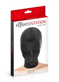Сплошная маска-шлем с имитацией повязки для глаз - Fetish Tentation - купить с доставкой в Смоленске