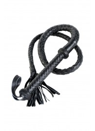 Длинный кожаный кнут с хлопушками на конце - ToyFa - купить с доставкой в Смоленске