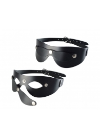 Черная кожаная маска  Новичок - Sitabella - купить с доставкой в Смоленске