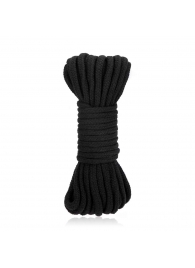 Черная хлопковая веревка для связывания Bondage Rope - 10 м. - Lux Fetish - купить с доставкой в Смоленске