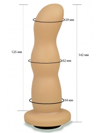 Телесная рельефная насадка Harness - 14,2 см. - LOVETOY (А-Полимер) - купить с доставкой в Смоленске