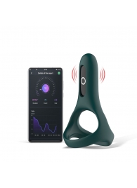 Изумрудное виброкольцо Magic Motion Rise с подхватом мошонки - Magic Motion - в Смоленске купить с доставкой