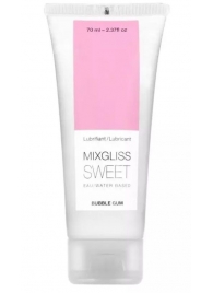 Смазка на водной основе Mixgliss Sweet с ароматом бабл-гам - 70 мл. - Mixgliss - купить с доставкой в Смоленске