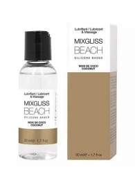 Смазка на силиконовой основе Mixgliss Beach - 50 мл. - Mixgliss - купить с доставкой в Смоленске