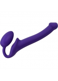 Фиолетовый безремневой страпон Silicone Bendable Strap-On - size S - Strap-on-me - купить с доставкой в Смоленске