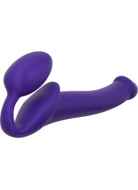 Фиолетовый безремневой страпон Silicone Bendable Strap-On - size M - Strap-on-me - купить с доставкой в Смоленске