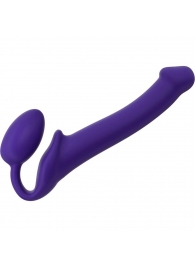 Фиолетовый безремневой страпон Silicone Bendable Strap-On - size M - Strap-on-me - купить с доставкой в Смоленске