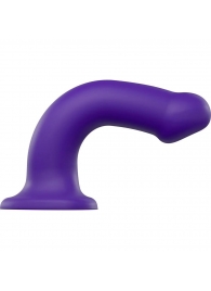 Фиолетовый фаллоимитатор-насадка Strap-On-Me Dildo Dual Density size L - 19 см. - Strap-on-me - купить с доставкой в Смоленске