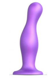 Фиолетовая насадка Strap-On-Me Dildo Plug Curvy size L - Strap-on-me - купить с доставкой в Смоленске