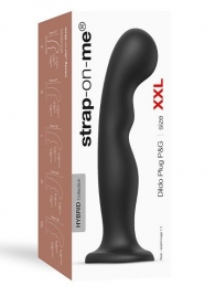 Черная насадка Strap-On-Me Dildo Plug P G size XXL - Strap-on-me - купить с доставкой в Смоленске