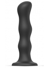 Черная насадка Strap-On-Me Dildo Geisha Balls size M - Strap-on-me - купить с доставкой в Смоленске
