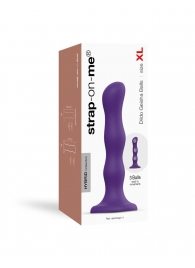 Фиолетовая насадка Strap-On-Me Dildo Geisha Balls size XL - Strap-on-me - купить с доставкой в Смоленске
