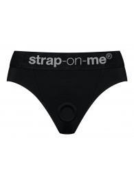 Черные трусики для насадок Heroine Lingerie Harness - size S - Strap-on-me - купить с доставкой в Смоленске