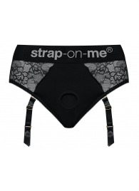 Черные трусики для насадок Diva Lingerie Harness - size M - Strap-on-me - купить с доставкой в Смоленске