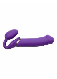 Фиолетовый безремневой вибрострапон Silicone Bendable Strap-On - size XL - Strap-on-me - купить с доставкой в Смоленске