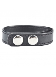 Кольцо на пенис SNAP COCK RING из искусственной кожи на клепках - BlueLine - в Смоленске купить с доставкой