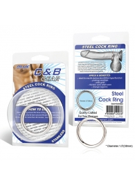 Стальное эрекционное кольцо STEEL COCK RING - 4.5 см. - BlueLine - в Смоленске купить с доставкой
