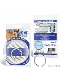 Стальное эрекционное кольцо STEEL COCK RING - 3.5 см. - BlueLine - в Смоленске купить с доставкой