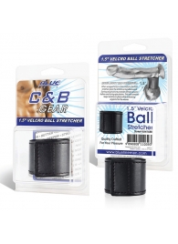 Хомут-утяжка для мошонки из искусственной кожи на липучке VELCRO BALL STRETCHER- 4 см. - BlueLine - в Смоленске купить с доставкой