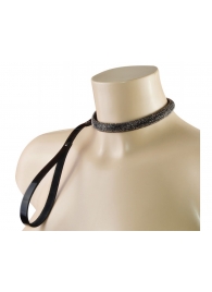 Эффектный сверкающий ошейник с поводком  Гламур - Sitabella - купить с доставкой в Смоленске