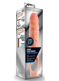 Телесная насадка на пенис 9 Inch Cock Sheath Extender - 22,2 см. - Blush Novelties - в Смоленске купить с доставкой