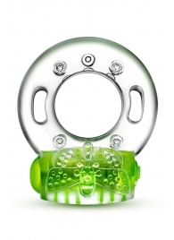 Зеленое эрекционное виброкольцо Arouser Vibrating C-Ring - Blush Novelties - в Смоленске купить с доставкой