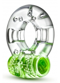 Зеленое эрекционное виброкольцо Arouser Vibrating C-Ring - Blush Novelties - в Смоленске купить с доставкой