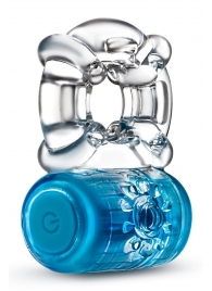 Синее эрекционное виброкольцо One Night Stand Vibrating C-Ring - Blush Novelties - в Смоленске купить с доставкой