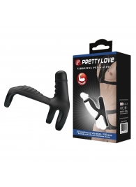 Черная вибронасадка на пенис Vibrating Penis Sling - Baile - в Смоленске купить с доставкой