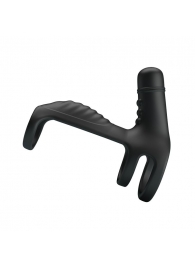 Черная вибронасадка на пенис Vibrating Penis Sling - Baile - в Смоленске купить с доставкой