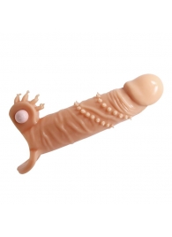 Телесная удлиняющая вибронасадка Penis Sleeve Connor - 17 см. - Baile - в Смоленске купить с доставкой