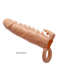 Телесная удлиняющая насадка Penis Sleeve Emmitt - 17 см. - Baile - в Смоленске купить с доставкой