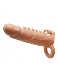 Телесная удлиняющая насадка Penis Sleeve Emmitt - 17 см. - Baile - в Смоленске купить с доставкой