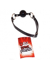 Силиконовый черный кляп-шарик на ремне Black Ballgag - Erotic Fantasy - купить с доставкой в Смоленске