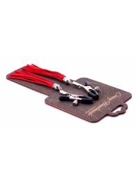 Металлические зажимы на соски с красными замшевыми кисточками - Crazy Handmade - купить с доставкой в Смоленске