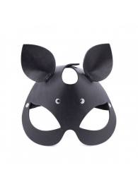 Черная кожаная маска  Кошка  с маленькими ушками - Crazy Handmade - купить с доставкой в Смоленске