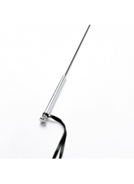 Черный кожаный стек с гладкой ручкой - 55 см. - Crazy Handmade - купить с доставкой в Смоленске