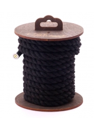Черная хлопковая веревка для бондажа на катушке - 5 м. - Crazy Handmade - купить с доставкой в Смоленске